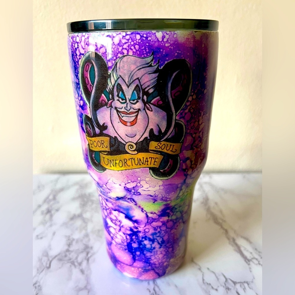 Ozark Trail Stainless Steel Tumbler 30 Ounce Disney’s Ursula Customized Design